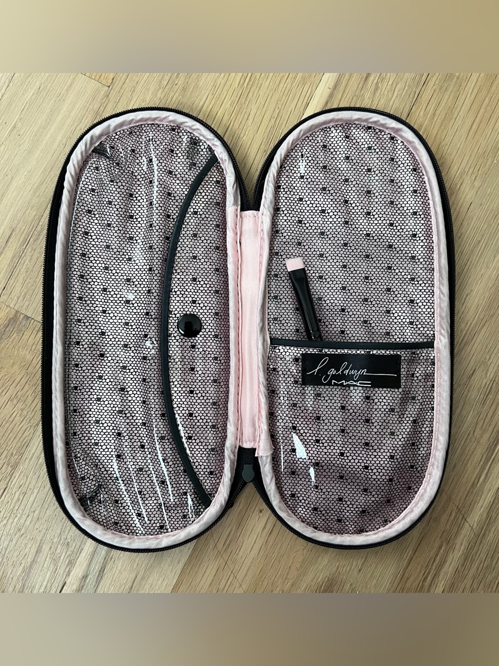MAC Cosmetics x Liz Goldwyn Pink Leopard Brush Bag